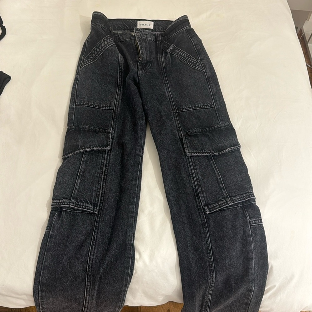 Frame high rise utility straight Jean